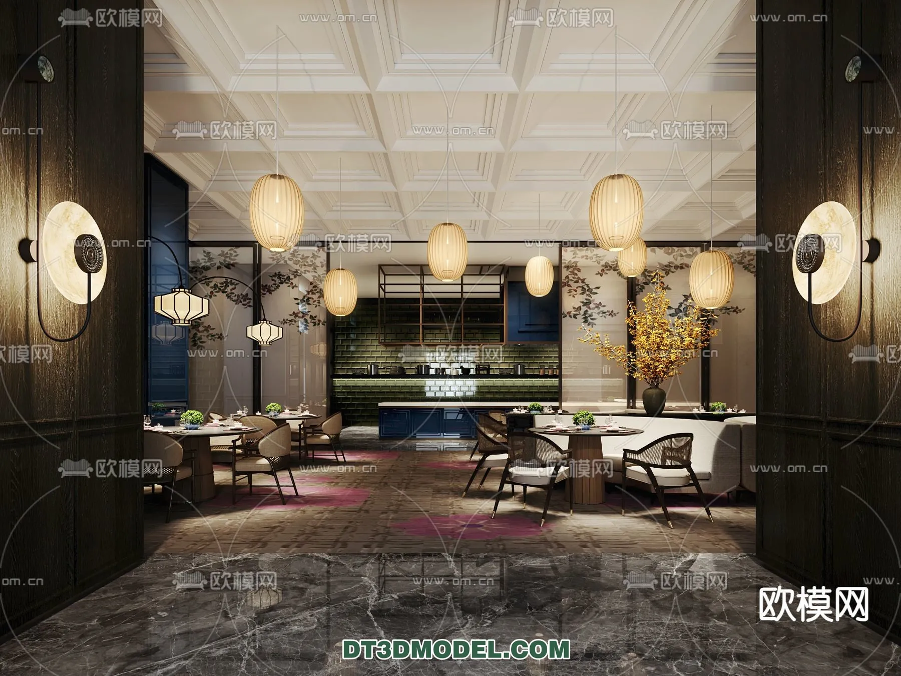 RESTAURANT & COFFEE SHOP – 3D Model For Interior Design – 2403 RESTAURANT & COFFEE SHOP – 3D Model For Interior Design – 2403