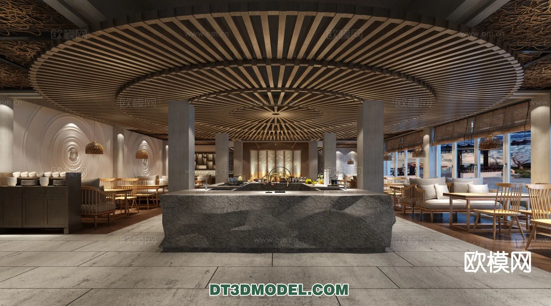 RESTAURANT & COFFEE SHOP – 3D Model For Interior Design – 2438 RESTAURANT & COFFEE SHOP – 3D Model For Interior Design – 2438