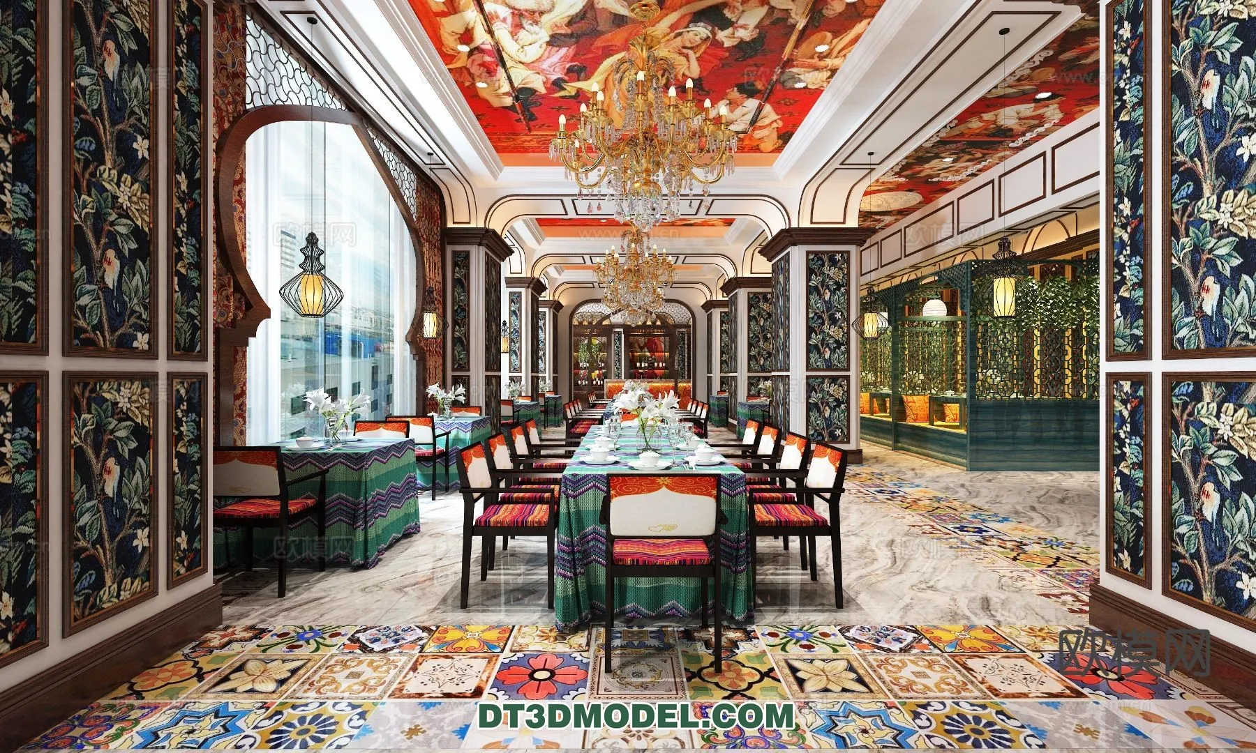 RESTAURANT & COFFEE SHOP – 3D Model For Interior Design – 2445 RESTAURANT & COFFEE SHOP – 3D Model For Interior Design – 2445