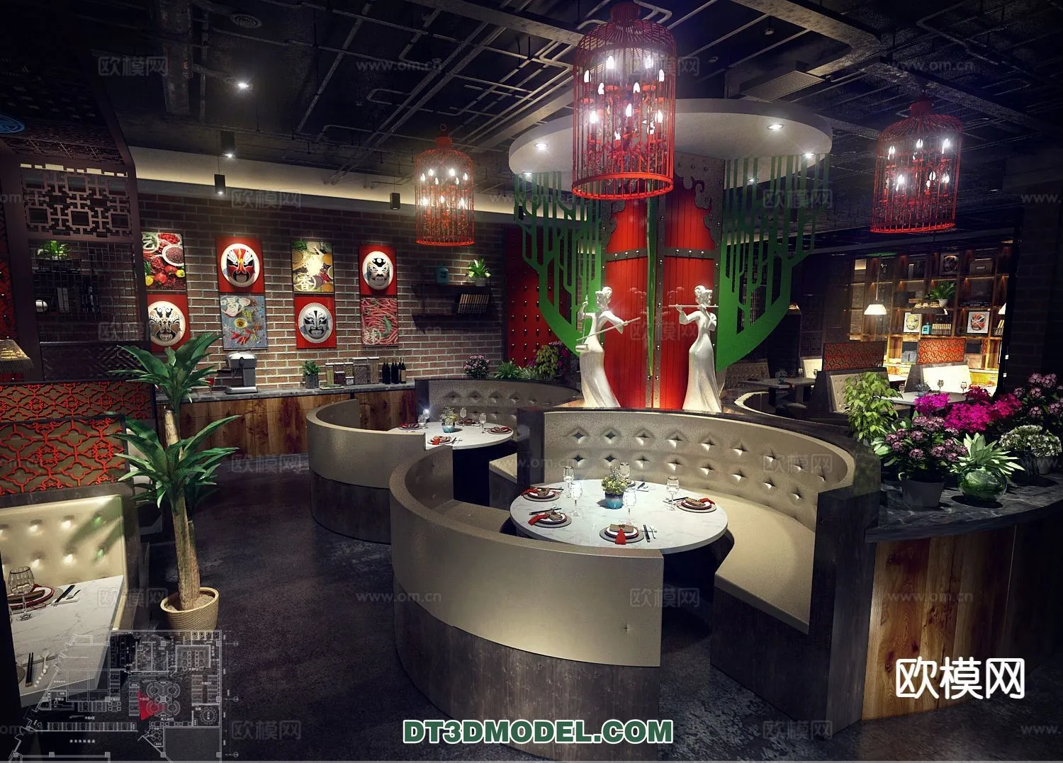 RESTAURANT & COFFEE SHOP – 3D Model For Interior Design – 2448 RESTAURANT & COFFEE SHOP – 3D Model For Interior Design – 2448