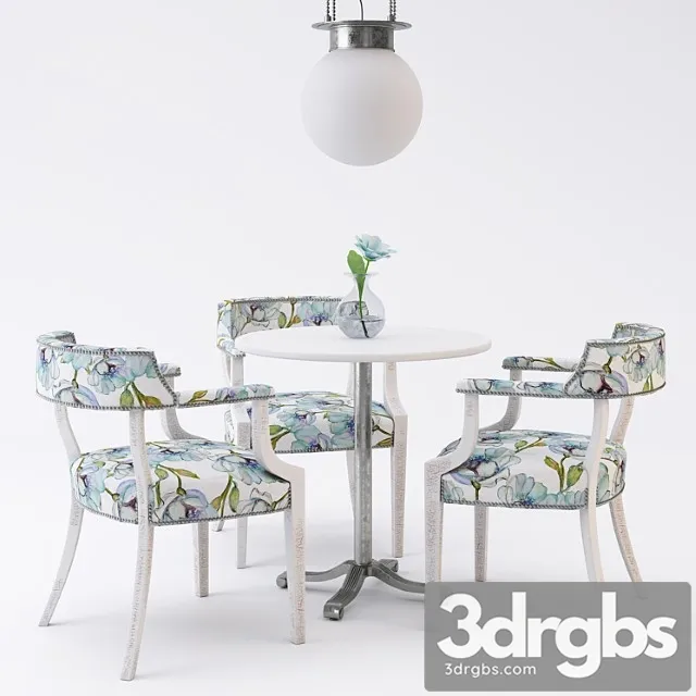 Restaurant furniture set 01 2 3D Model Download