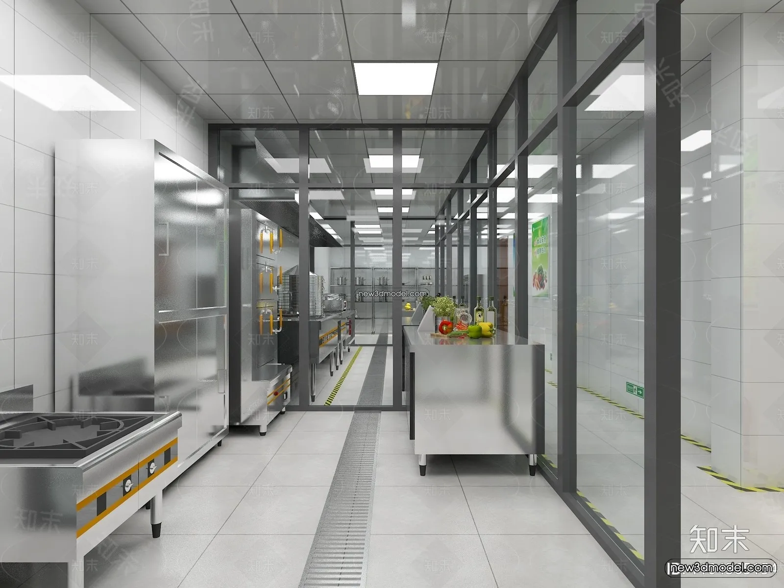 Restaurant Kitchen 3D Models – 3D Scene – 003 – VRAY