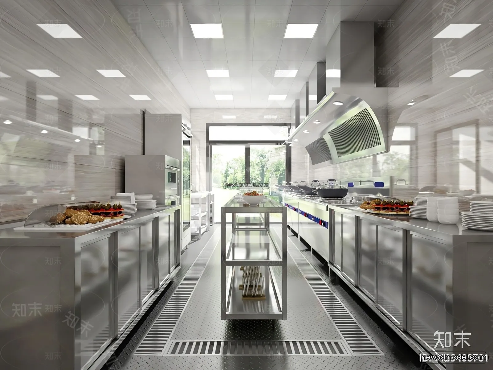 Restaurant Kitchen 3D Models – 3D Scene – 004 – VRAY