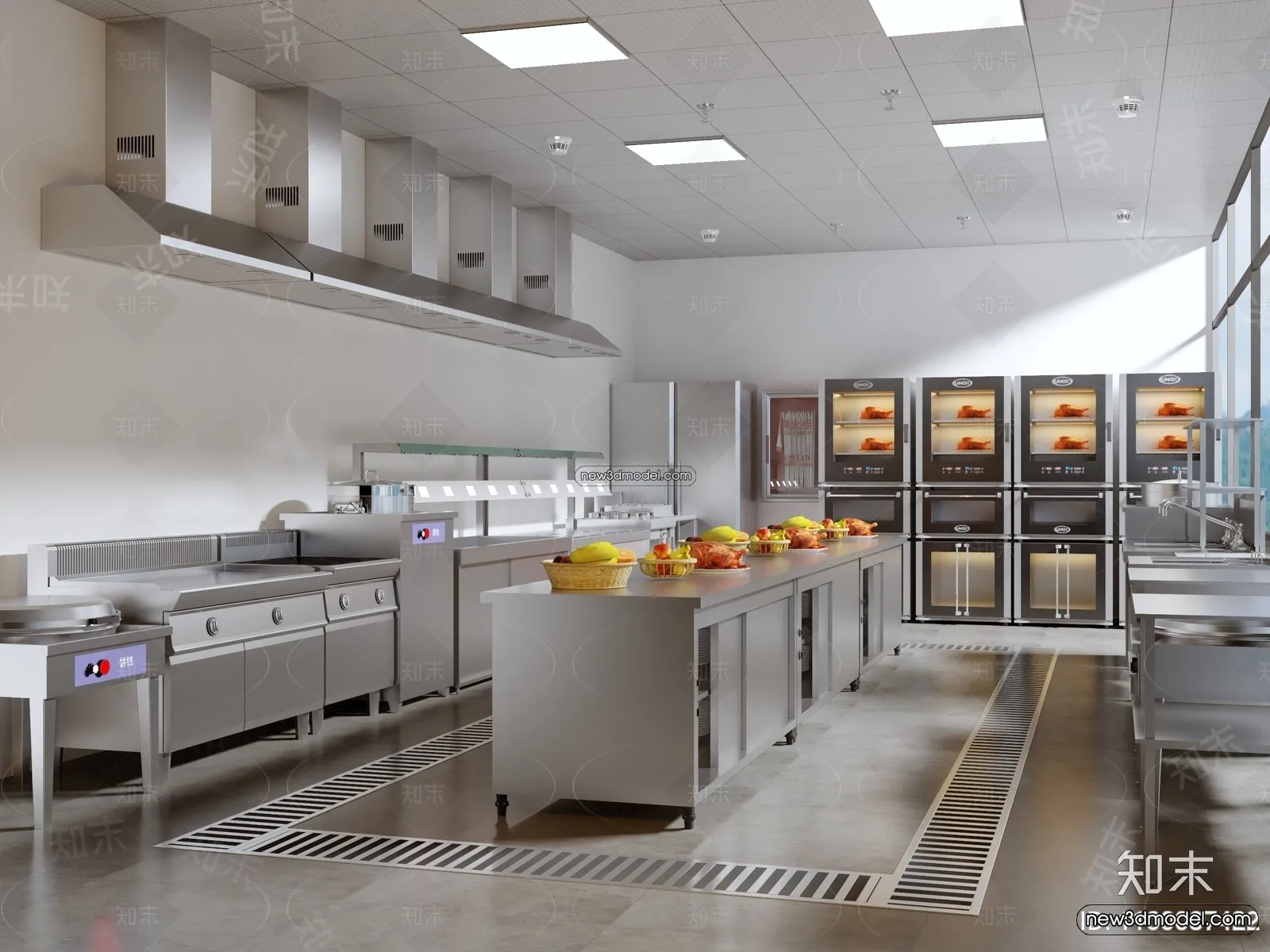 Restaurant Kitchen 3D Models – 3D Scene – 005 – VRAY