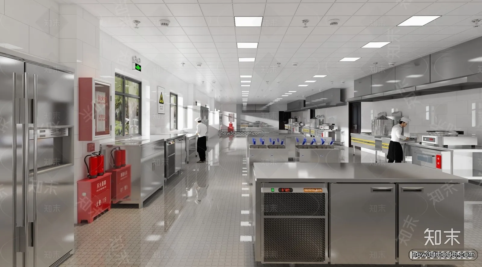 Restaurant Kitchen 3D Models – 3D Scene – 007 – VRAY