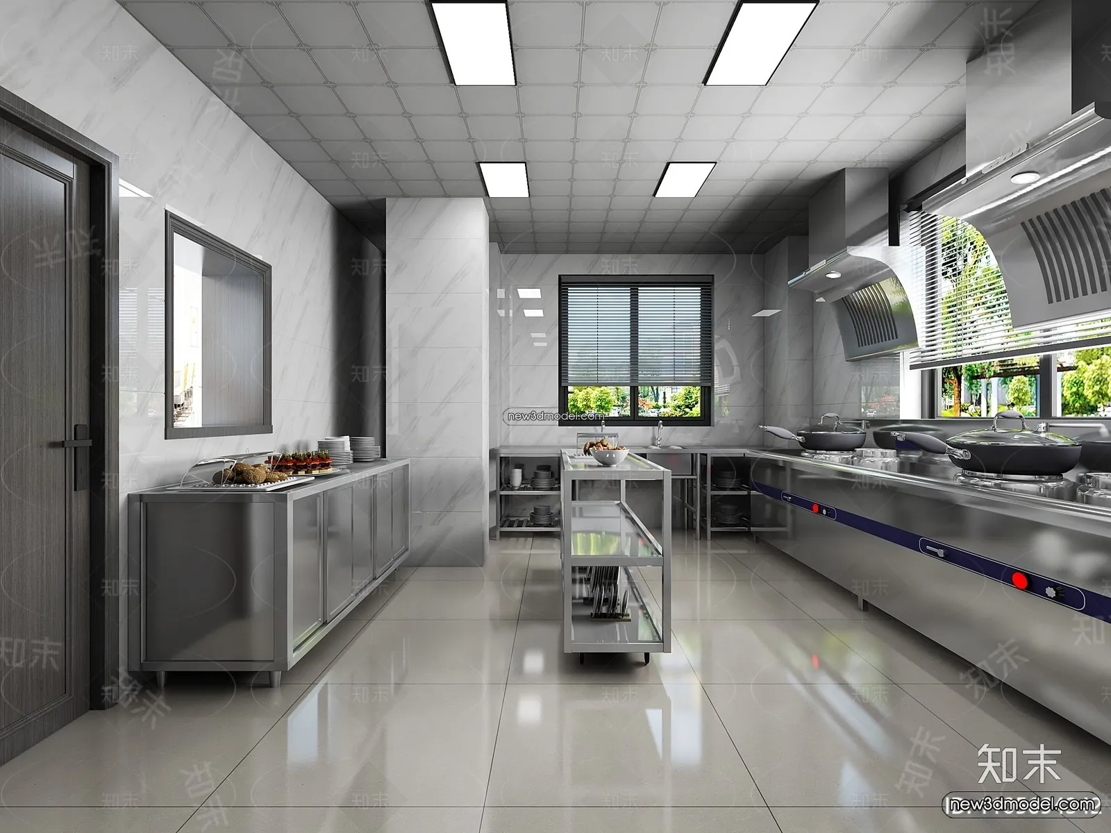 Restaurant Kitchen 3D Models – 3D Scene – 008 – VRAY