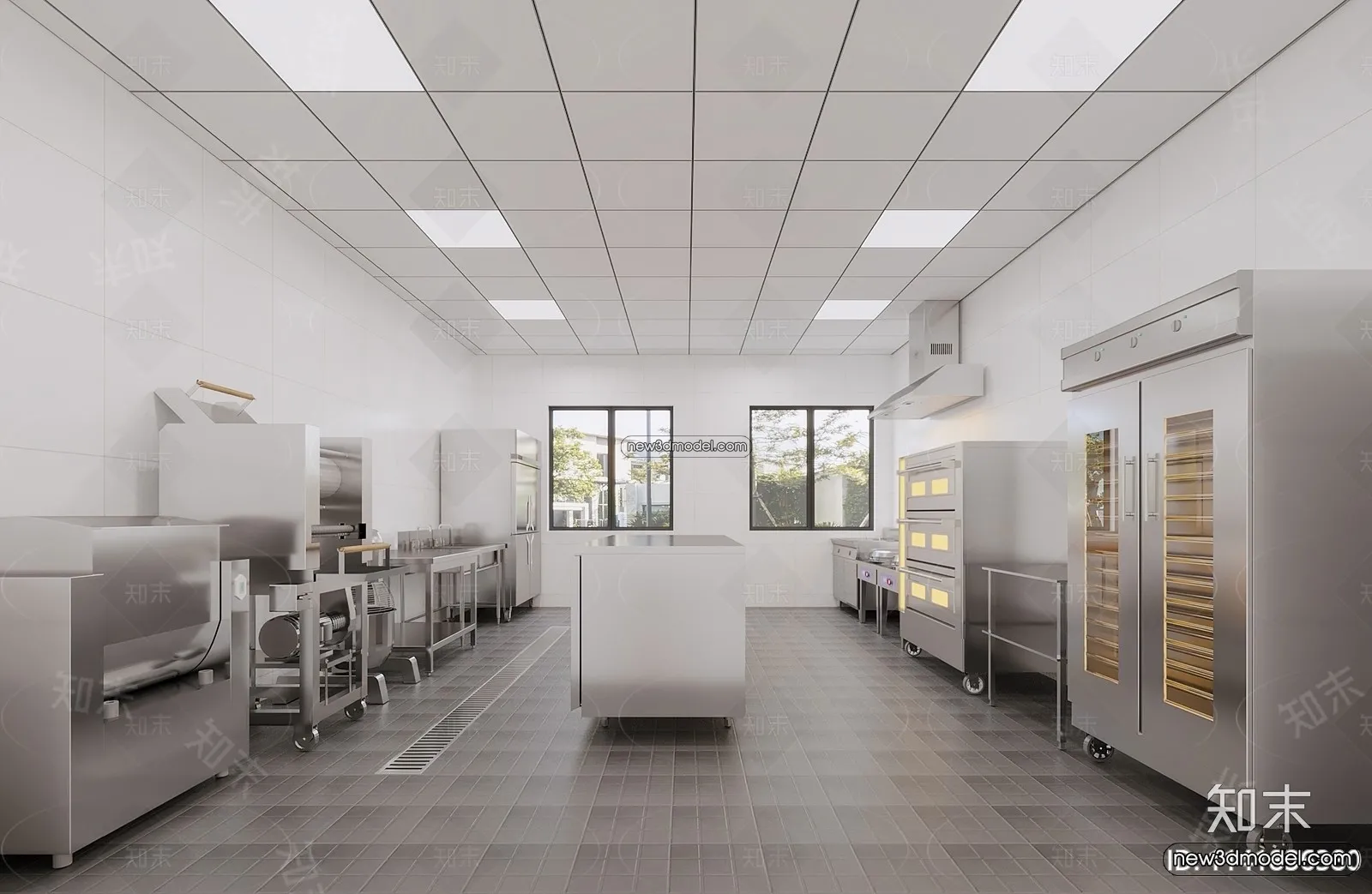 Restaurant Kitchen 3D Models – 3D Scene – 009 – VRAY