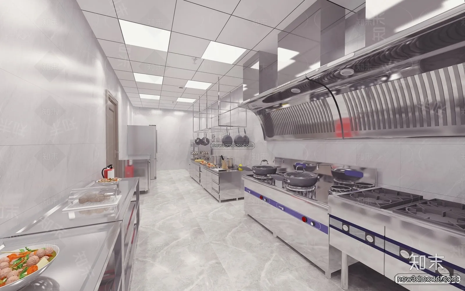 Restaurant Kitchen 3D Models – 3D Scene – 010 – VRAY