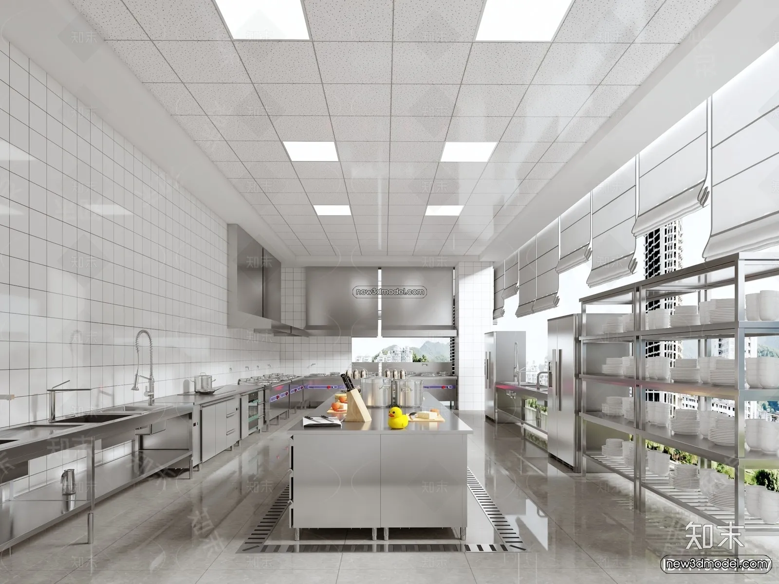 Restaurant Kitchen 3D Models – 3D Scene – 011 – VRAY