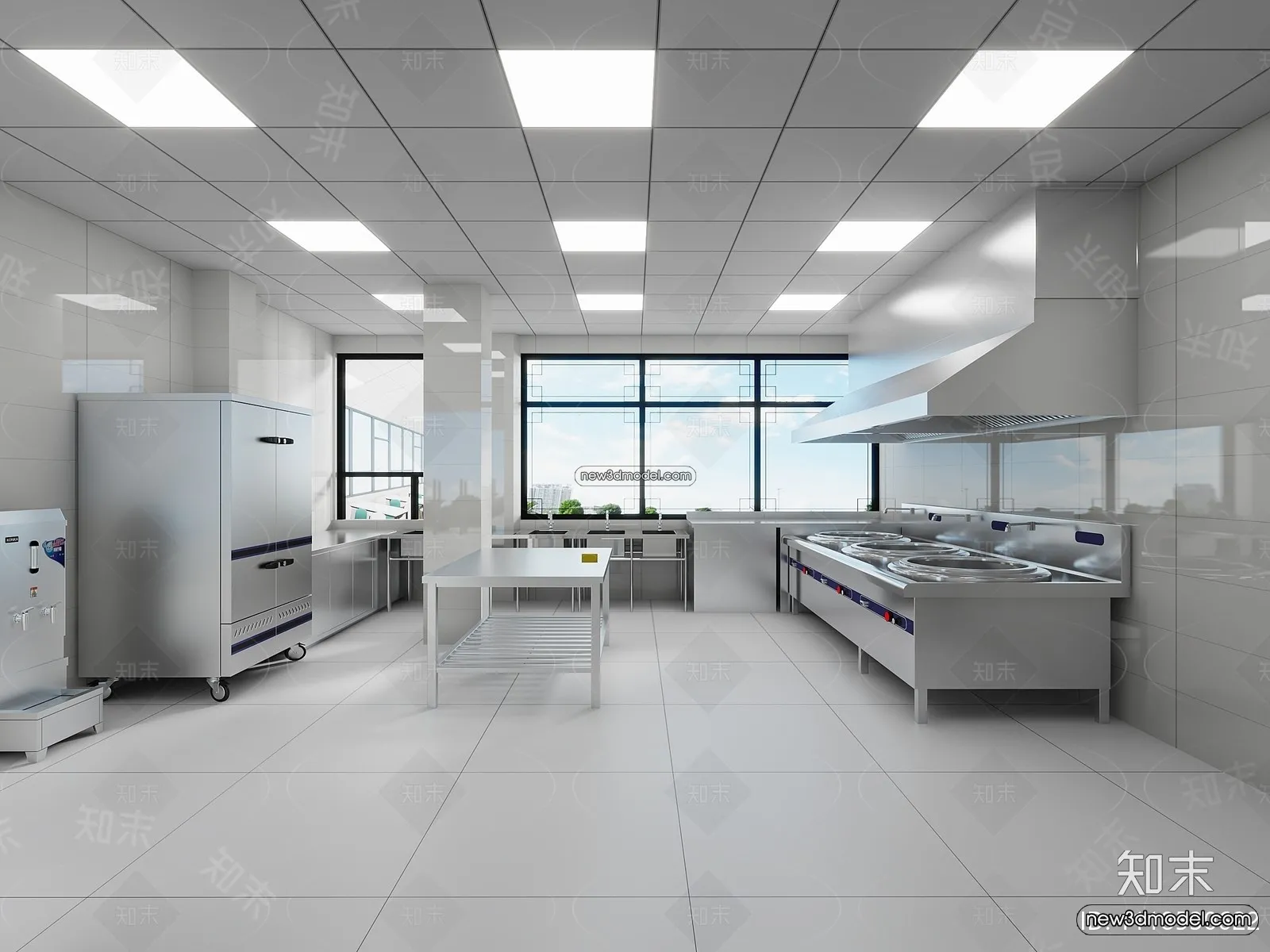 Restaurant Kitchen 3D Models – 3D Scene – 014 – VRAY