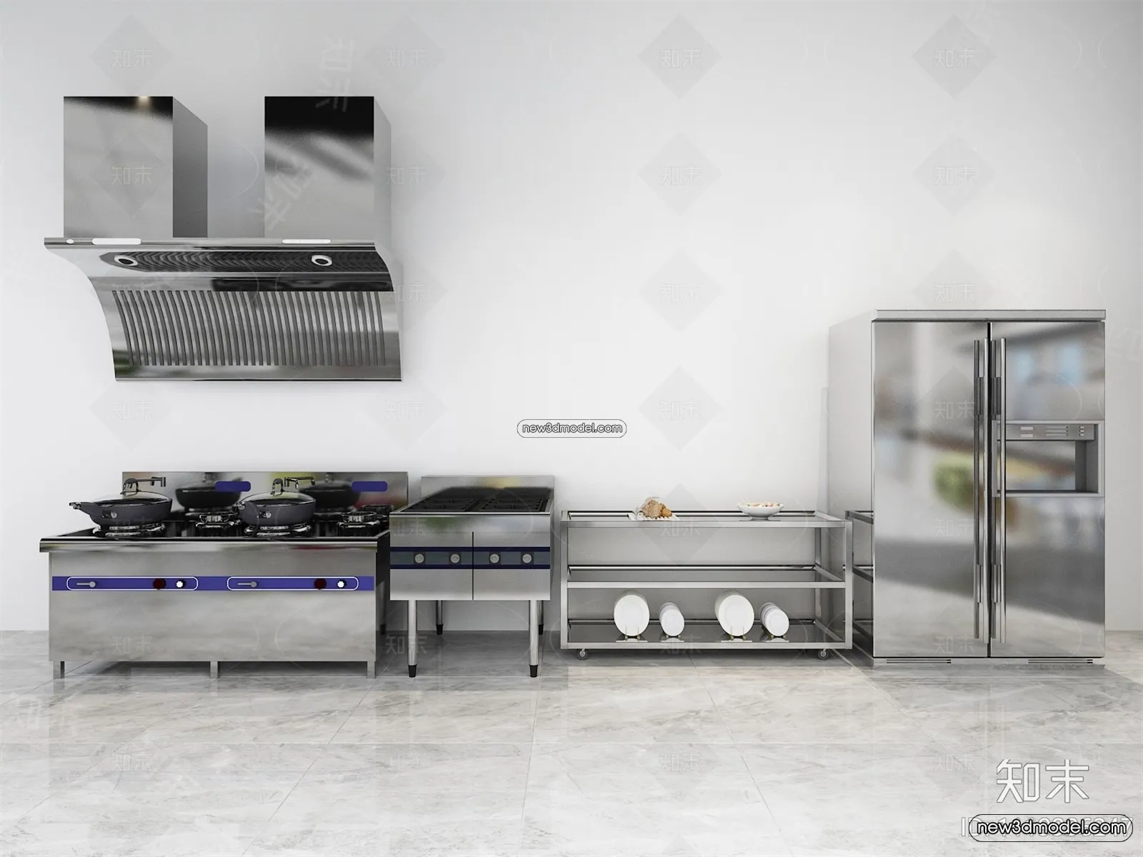 Restaurant Kitchen 3D Models – 3D Scene – 016 – VRAY