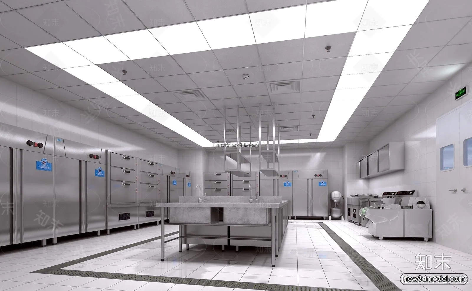 Restaurant Kitchen 3D Models – 3D Scene – 019 – VRAY