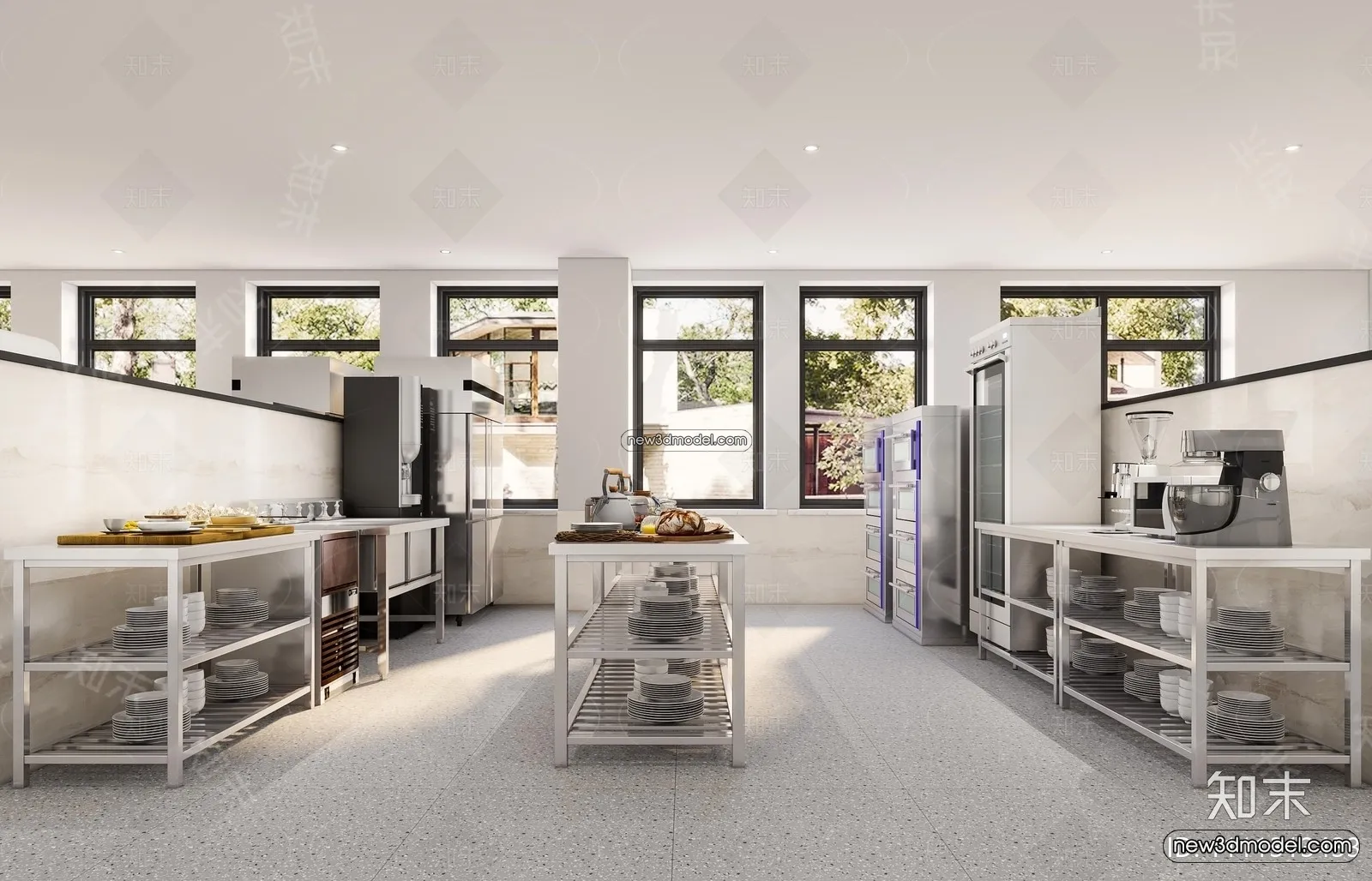 Restaurant Kitchen 3D Models – 3D Scene – 025 – VRAY