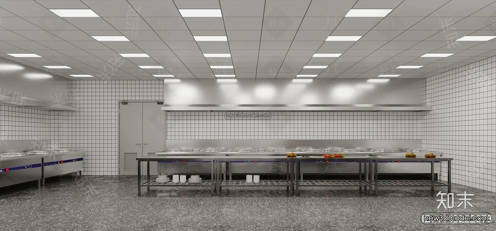 Restaurant Kitchen 3D Models – 3D Scene – 026 – CORONA