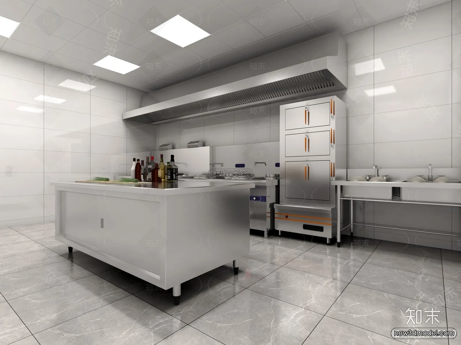Restaurant Kitchen 3D Models – 3D Scene – 028 – VRAY