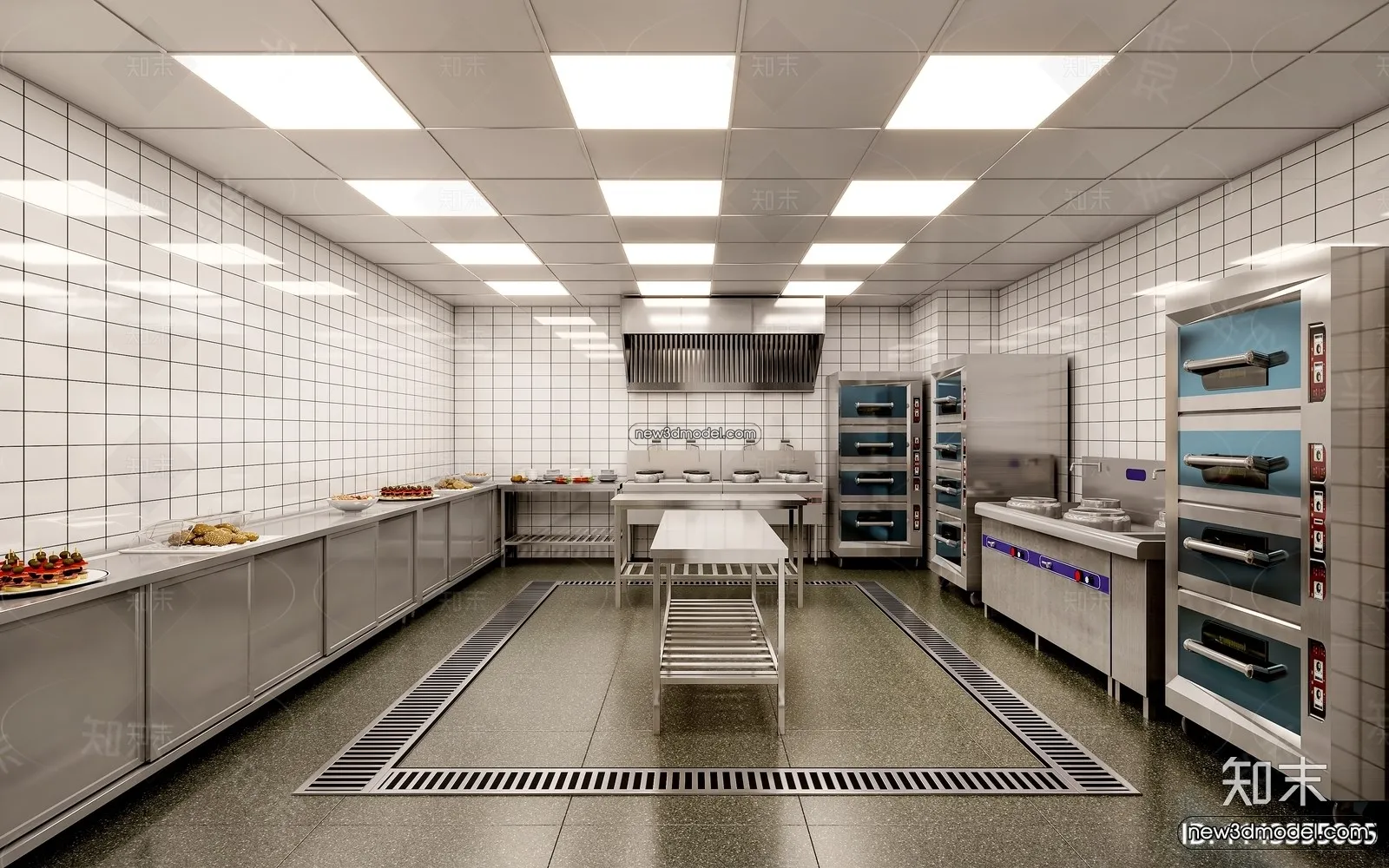 Restaurant Kitchen 3D Models – 3D Scene – 030 – VRAY