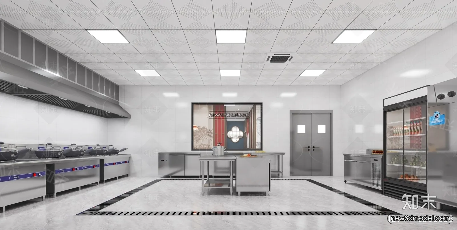 Restaurant Kitchen 3D Models – 3D Scene – 031 – VRAY