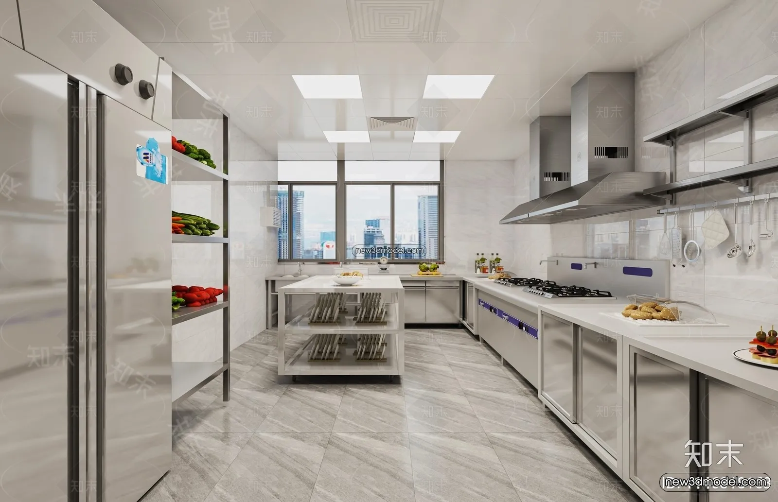 Restaurant Kitchen 3D Models – 3D Scene – 032 – VRAY