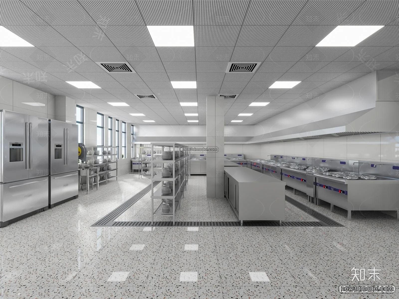 Restaurant Kitchen 3D Models – 3D Scene – 033 – VRAY