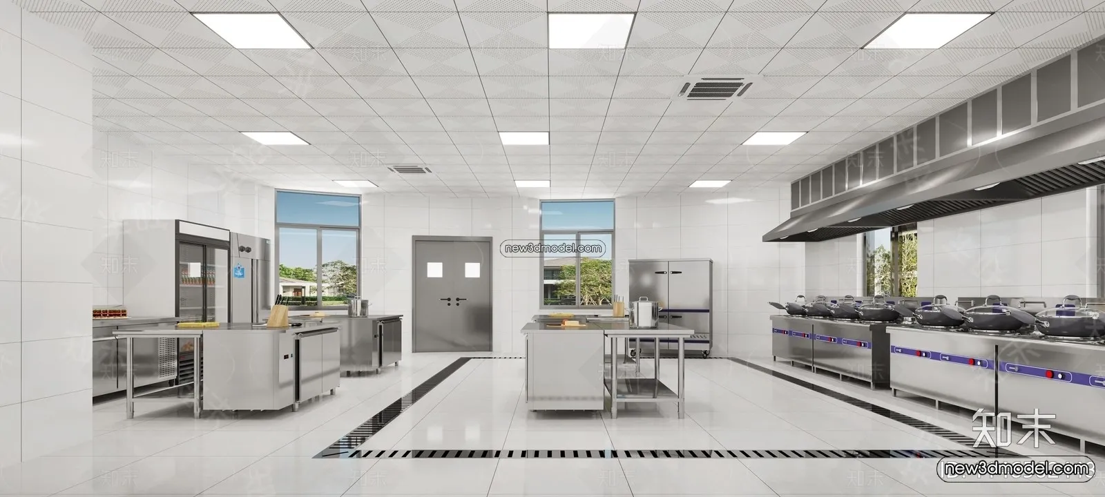 Restaurant Kitchen 3D Models – 3D Scene – 034 – CORONA