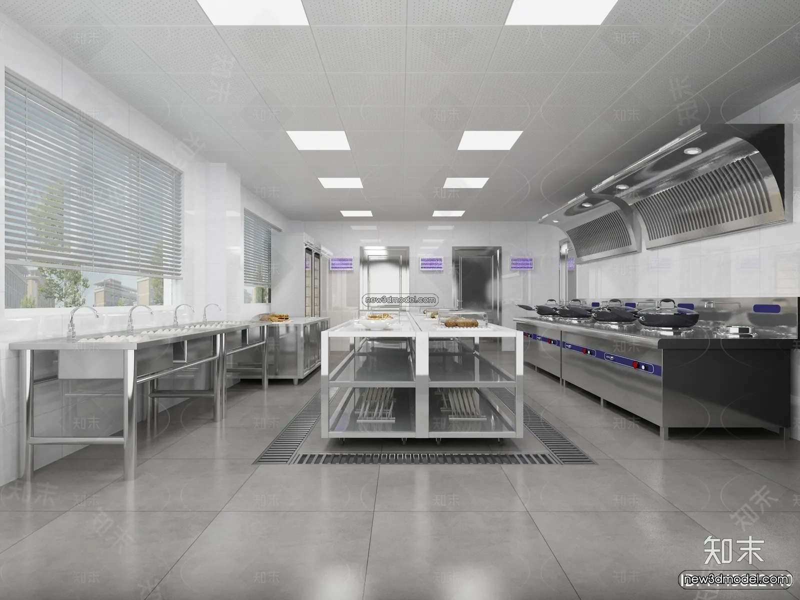 Restaurant Kitchen 3D Models – 3D Scene – 035 – VRAY