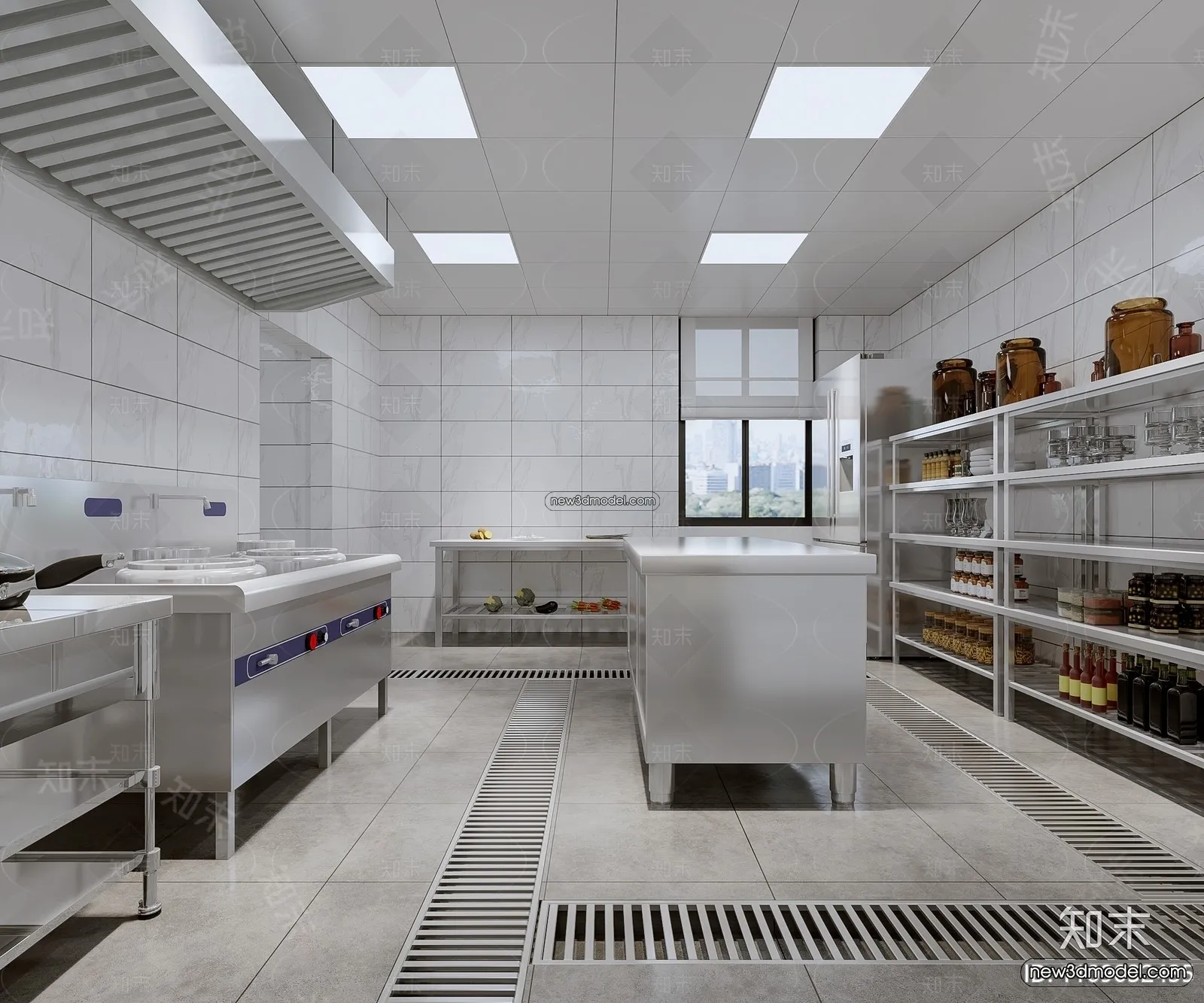 Restaurant Kitchen 3D Models – 3D Scene – 038 – VRAY