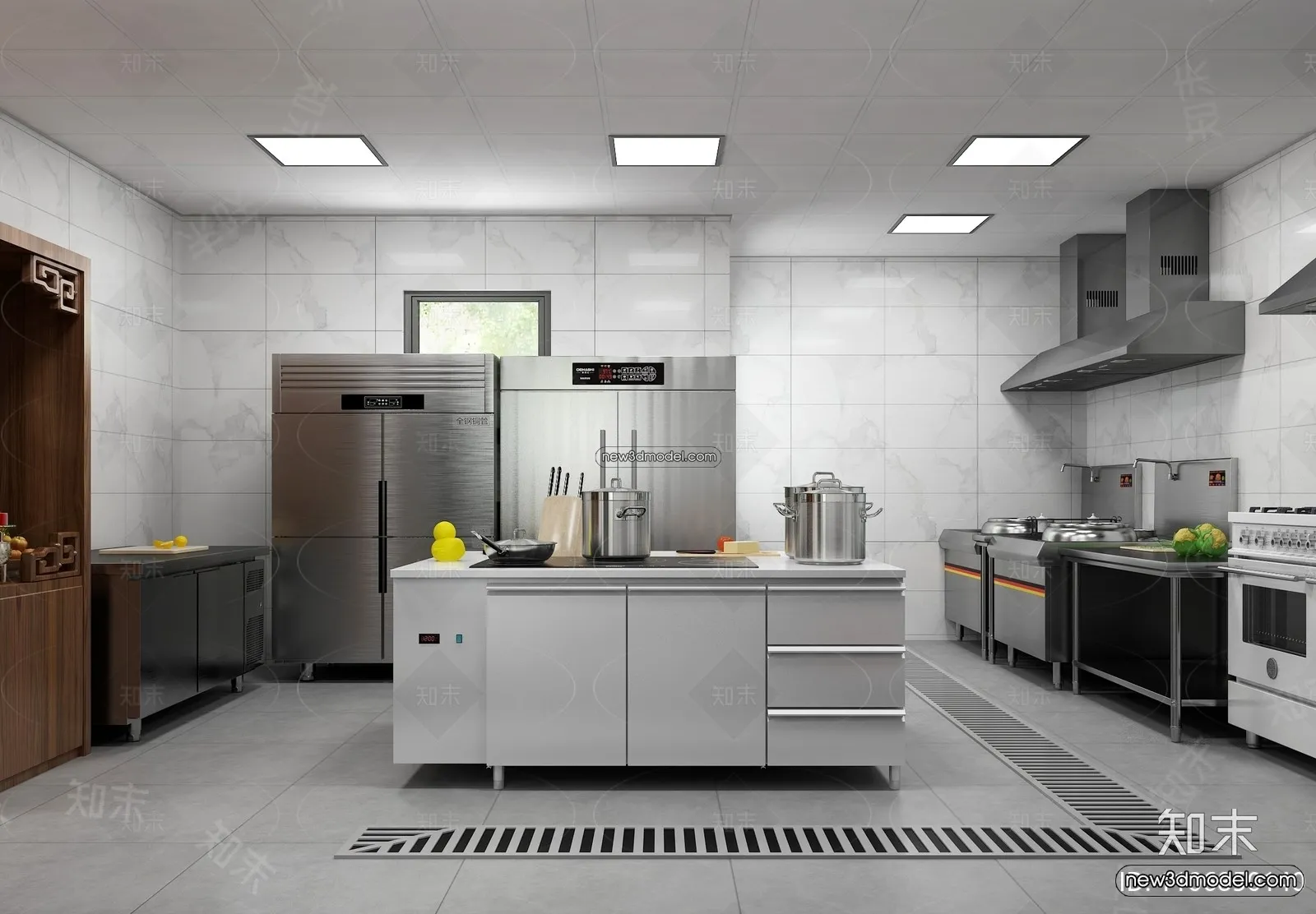 Restaurant Kitchen 3D Models – 3D Scene – 039 – VRAY