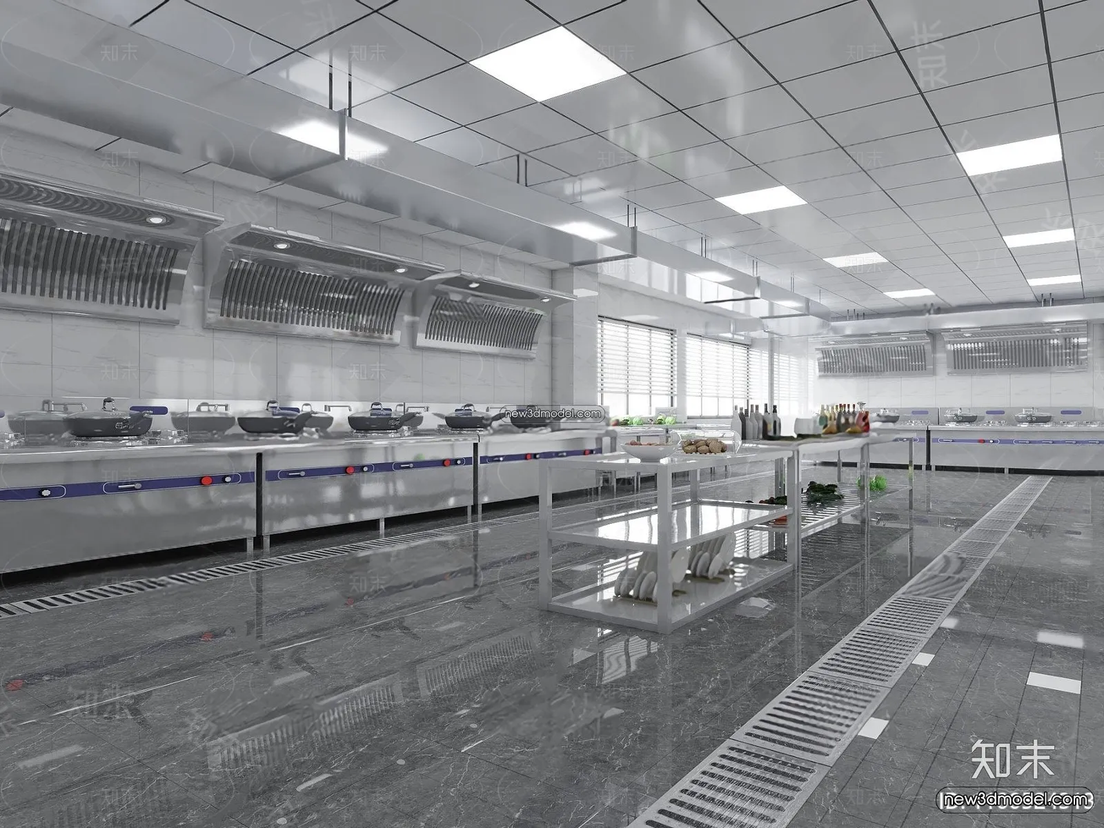 Restaurant Kitchen 3D Models – 3D Scene – 040 – CORONA