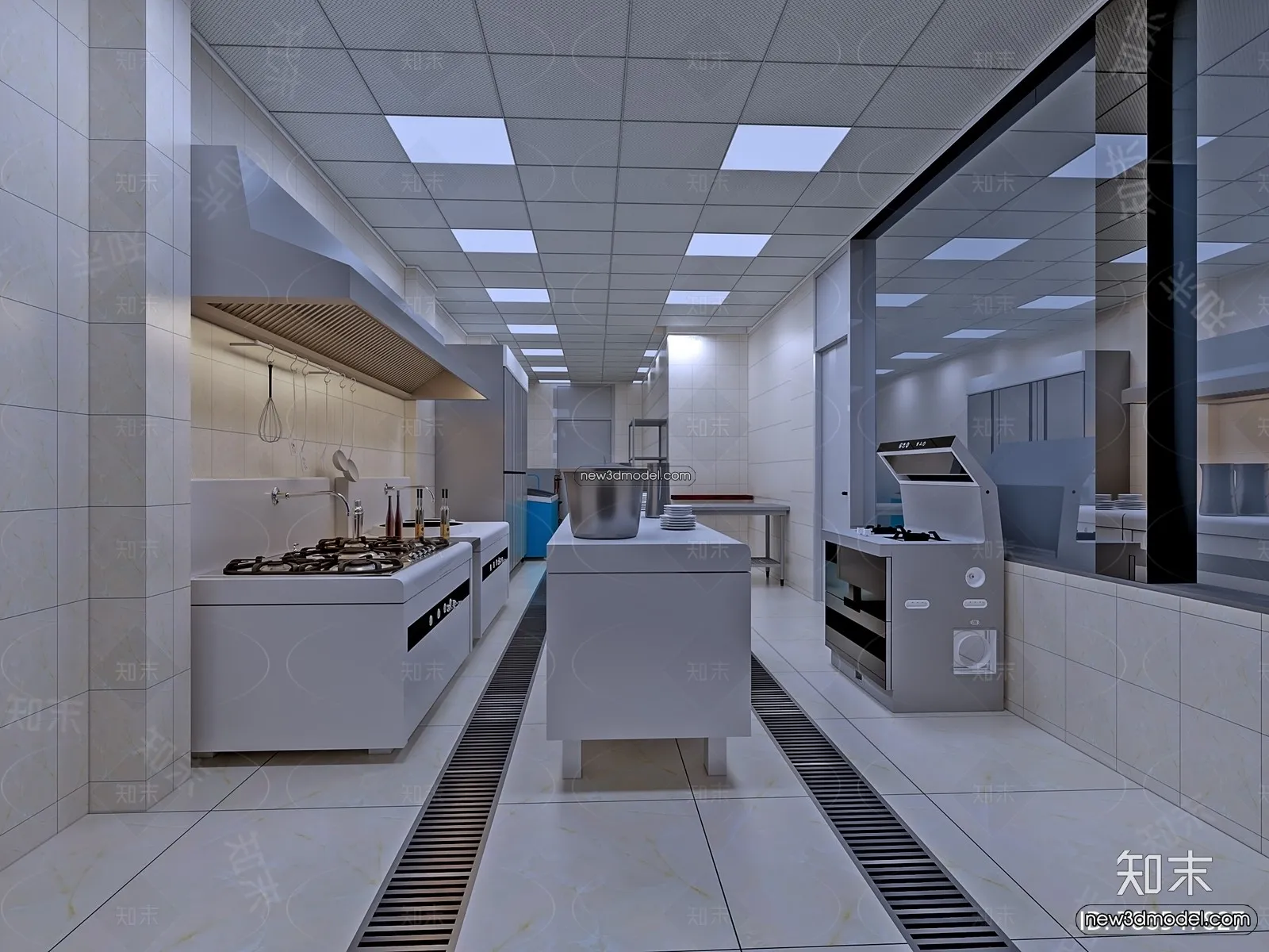 Restaurant Kitchen 3D Models – 3D Scene – 044 – VRAY