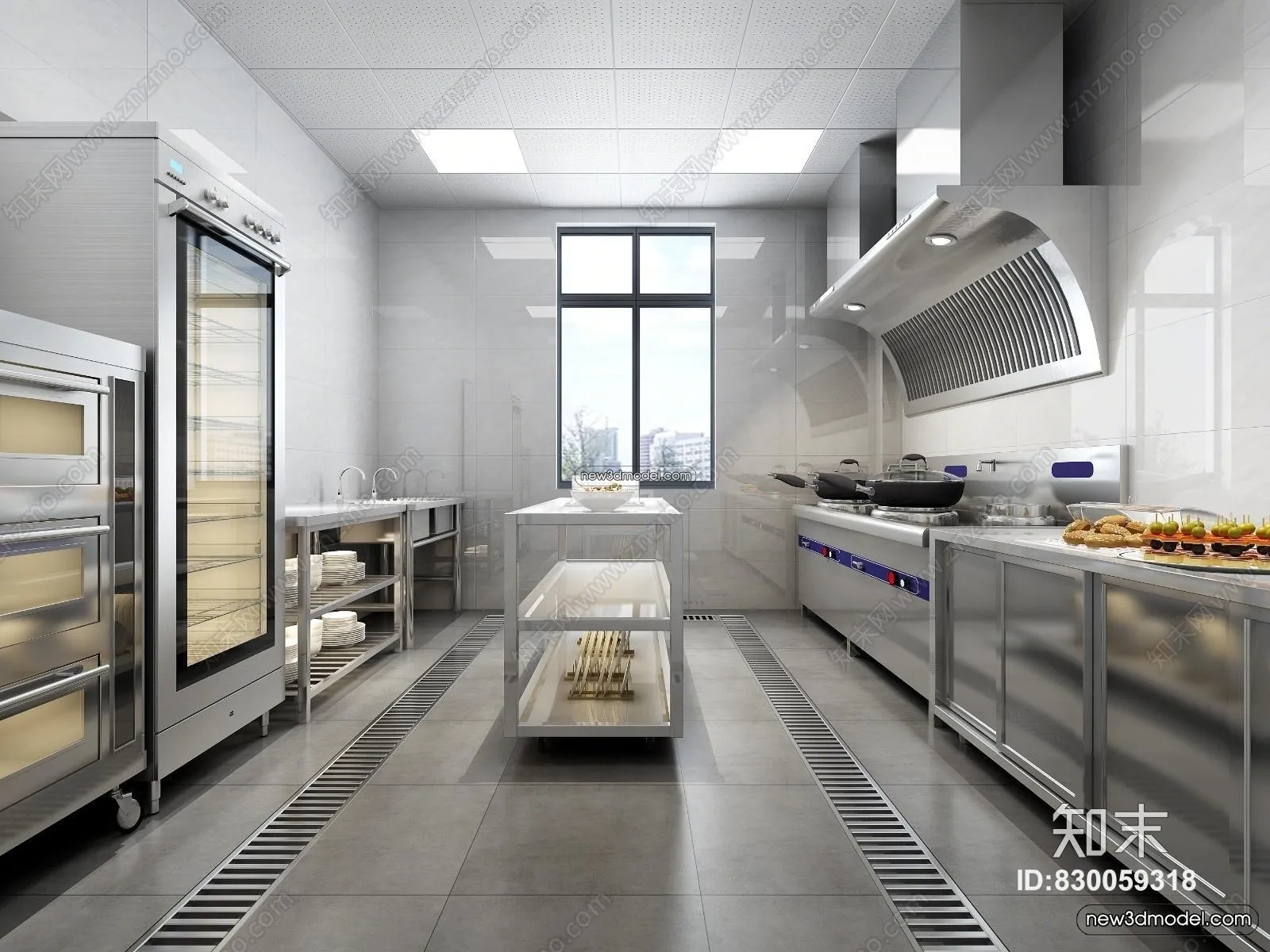 Restaurant Kitchen 3D Models – 3D Scene – 045 – VRAY