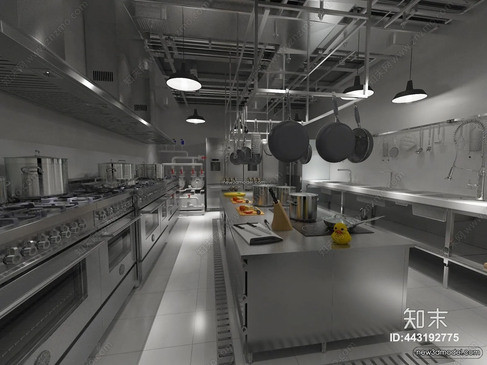 Restaurant Kitchen 3D Models – 3D Scene – 047 – VRAY