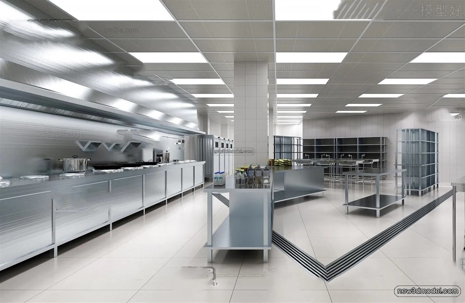 Restaurant Kitchen 3D Models – 3D Scene – 048 – VRAY