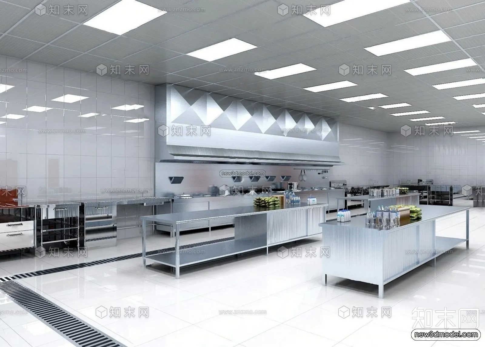Restaurant Kitchen 3D Models – 3D Scene – 049 – VRAY