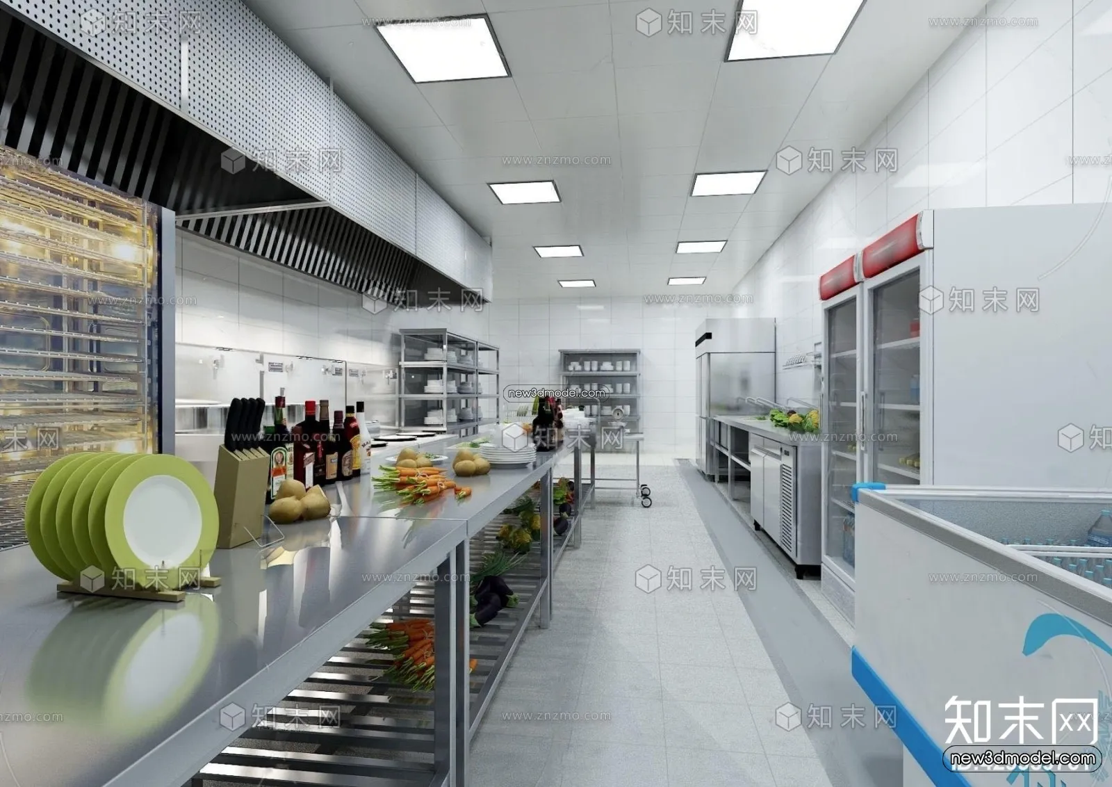 Restaurant Kitchen 3D Models – 3D Scene – 050 – VRAY