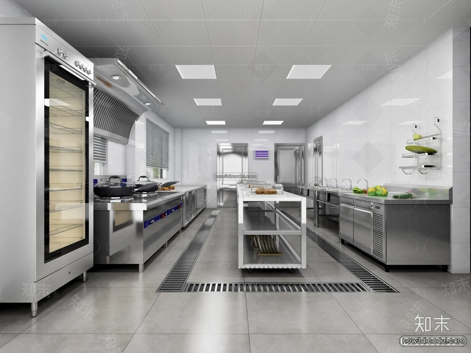 Restaurant Kitchen 3D Models – 3D Scene – 052 – VRAY