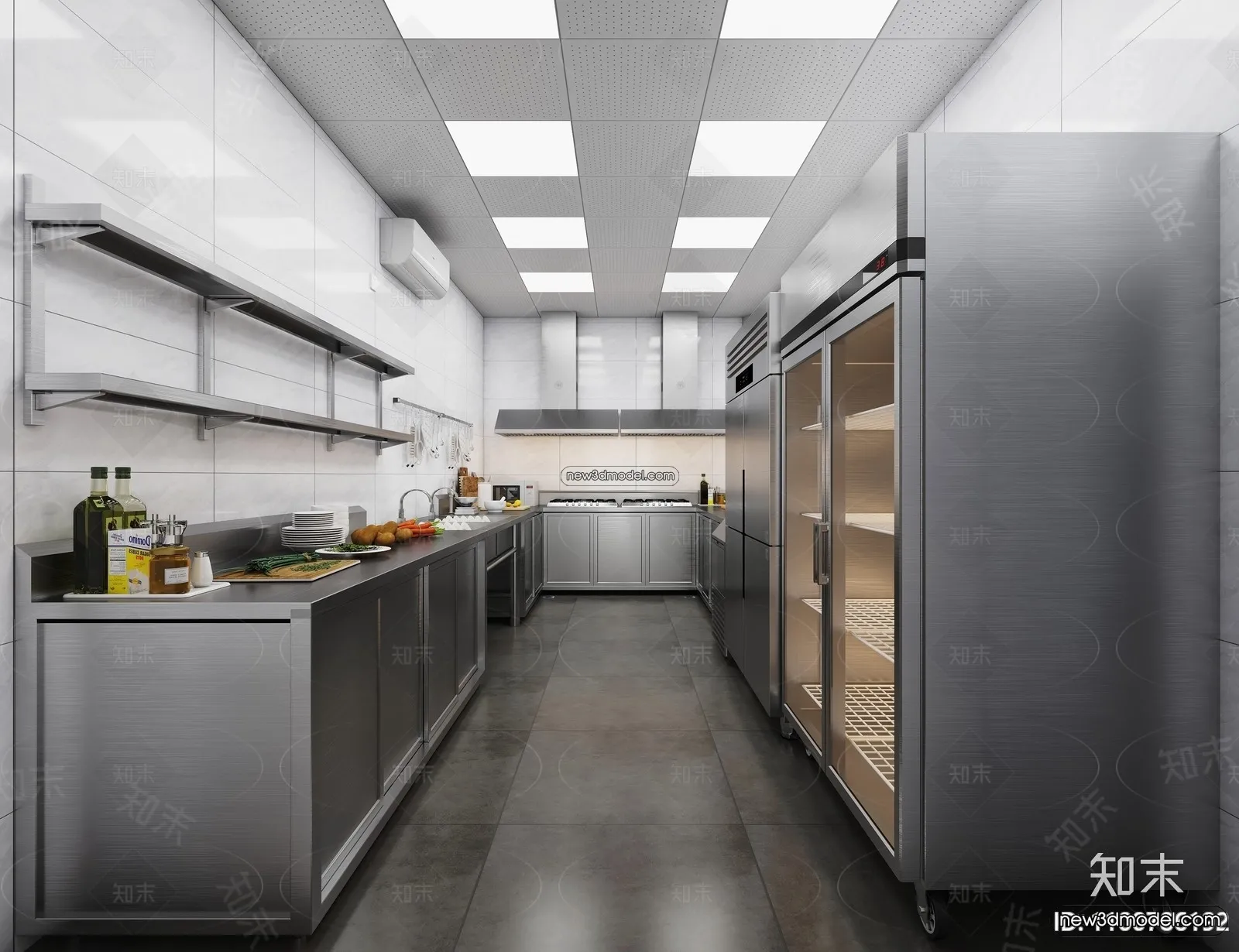 Restaurant Kitchen 3D Models – 3D Scene – 055 – VRAY