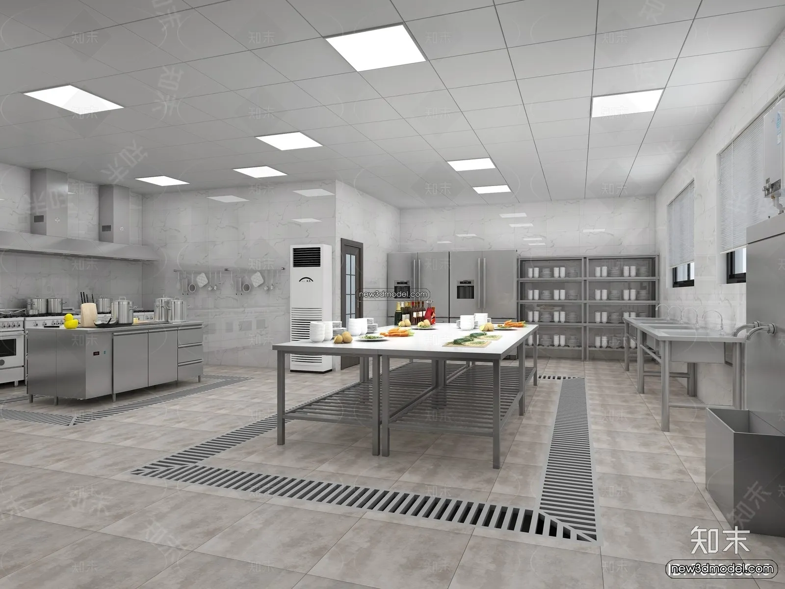 Restaurant Kitchen 3D Models – 3D Scene – 056 – VRAY