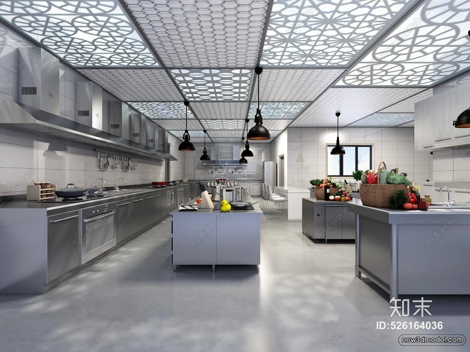 Restaurant Kitchen 3D Models – 3D Scene – 057 – VRAY