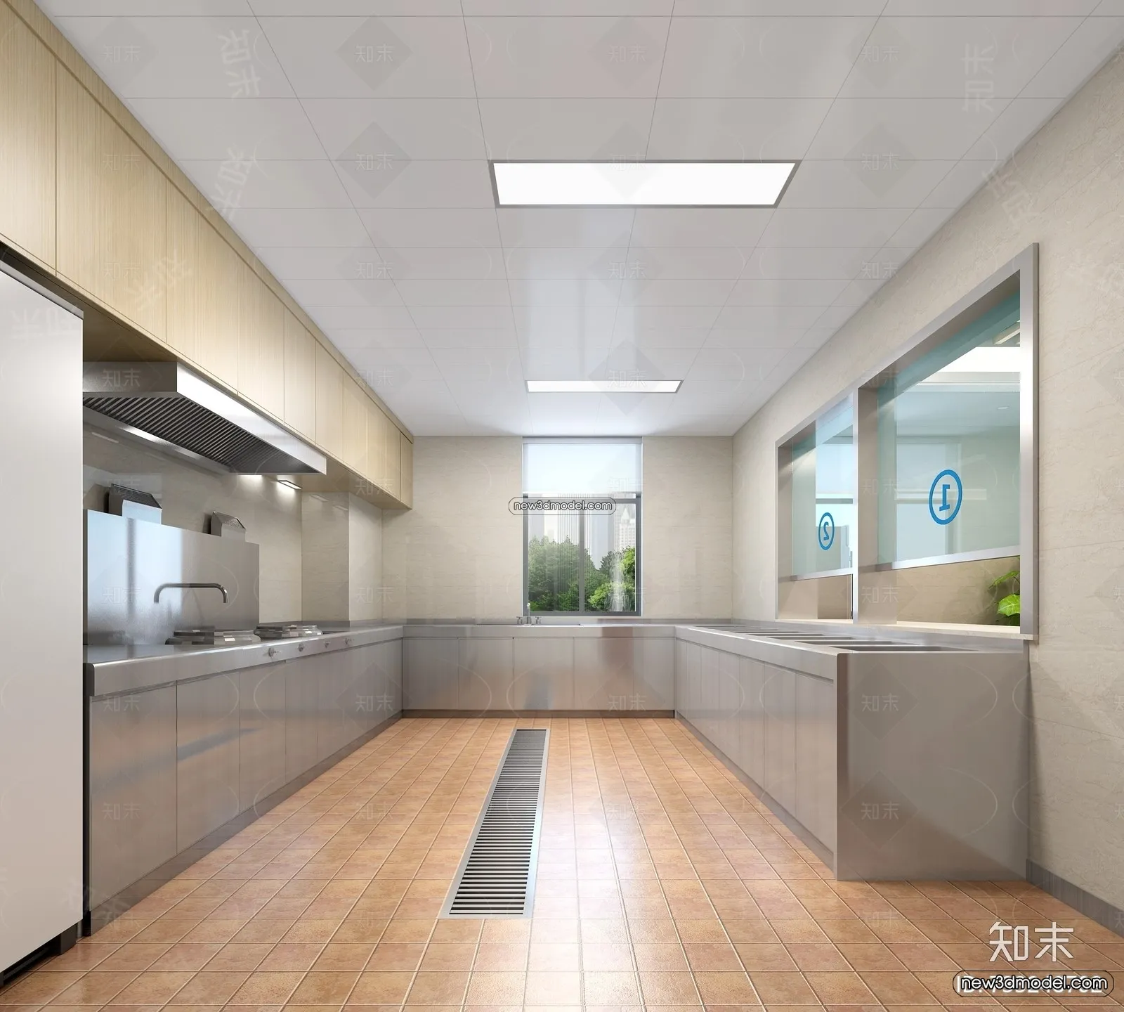 Restaurant Kitchen 3D Models – 3D Scene – 061 – VRAY