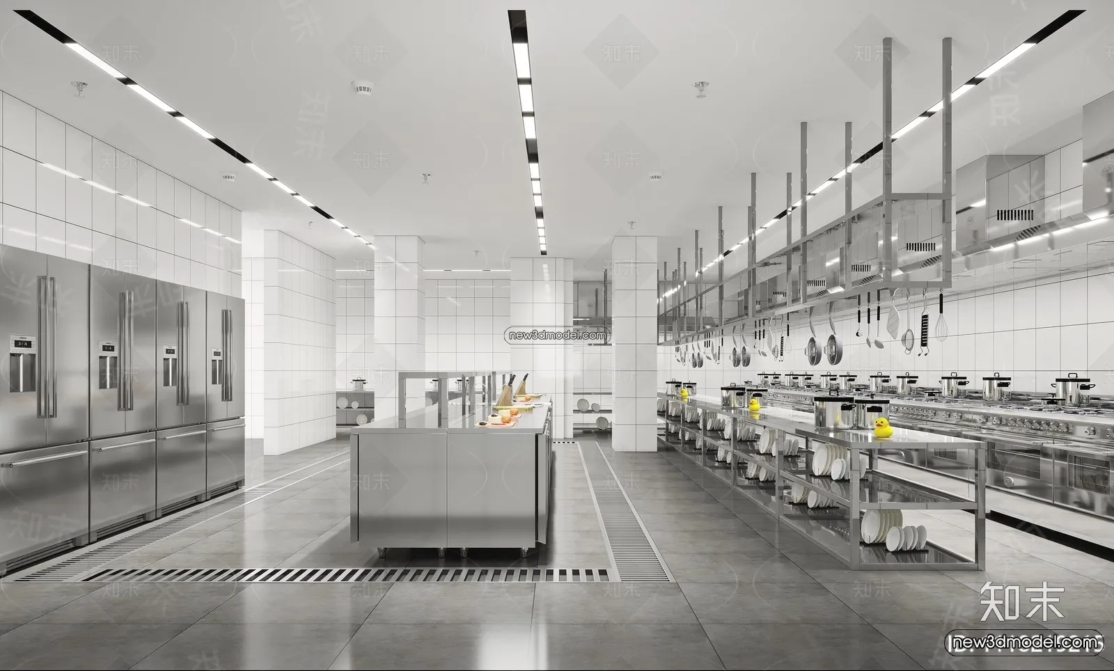 Restaurant Kitchen 3D Models – 3D Scene – 063 – CORONA