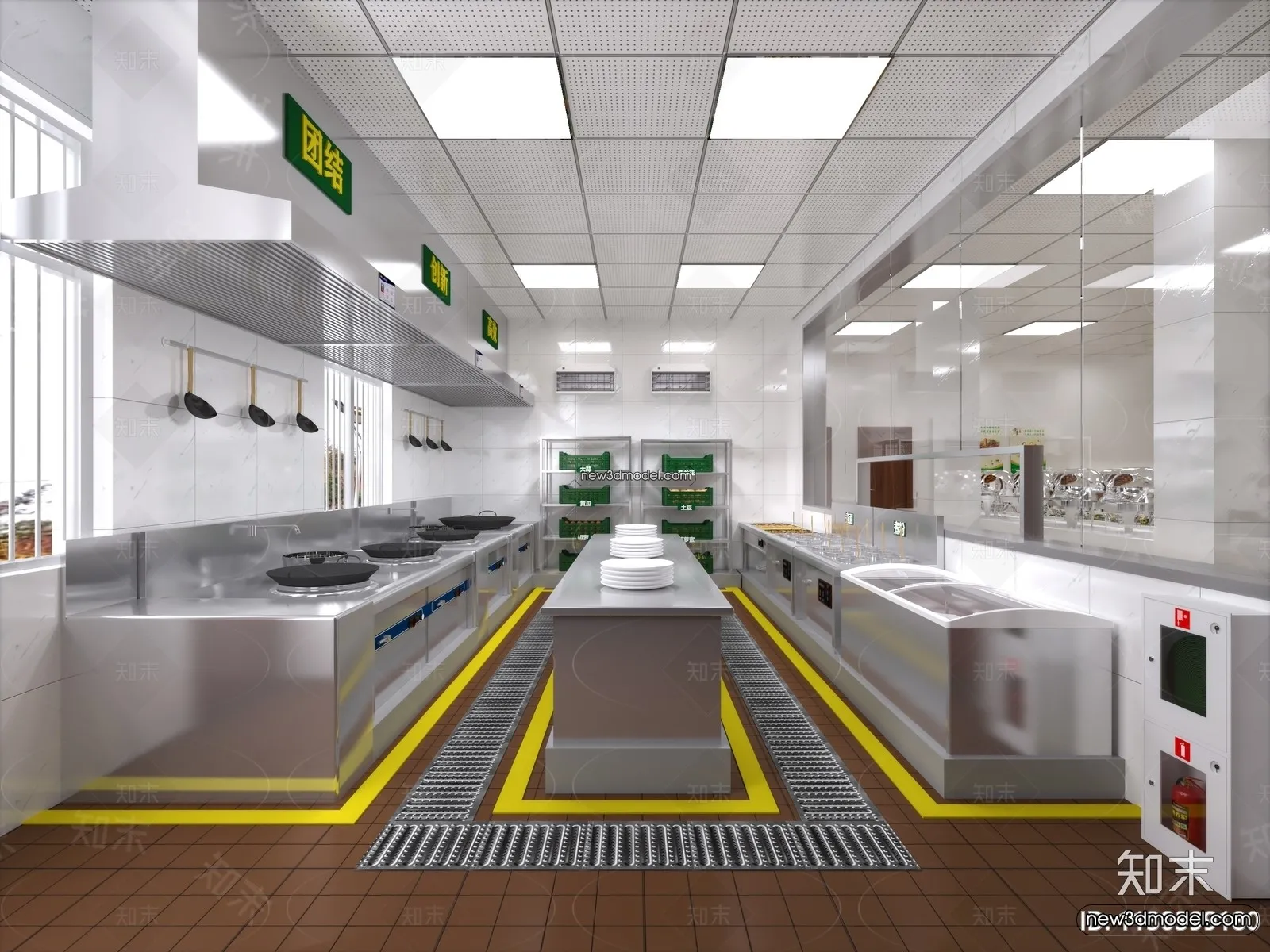 Restaurant Kitchen 3D Models – 3D Scene – 065 – VRAY