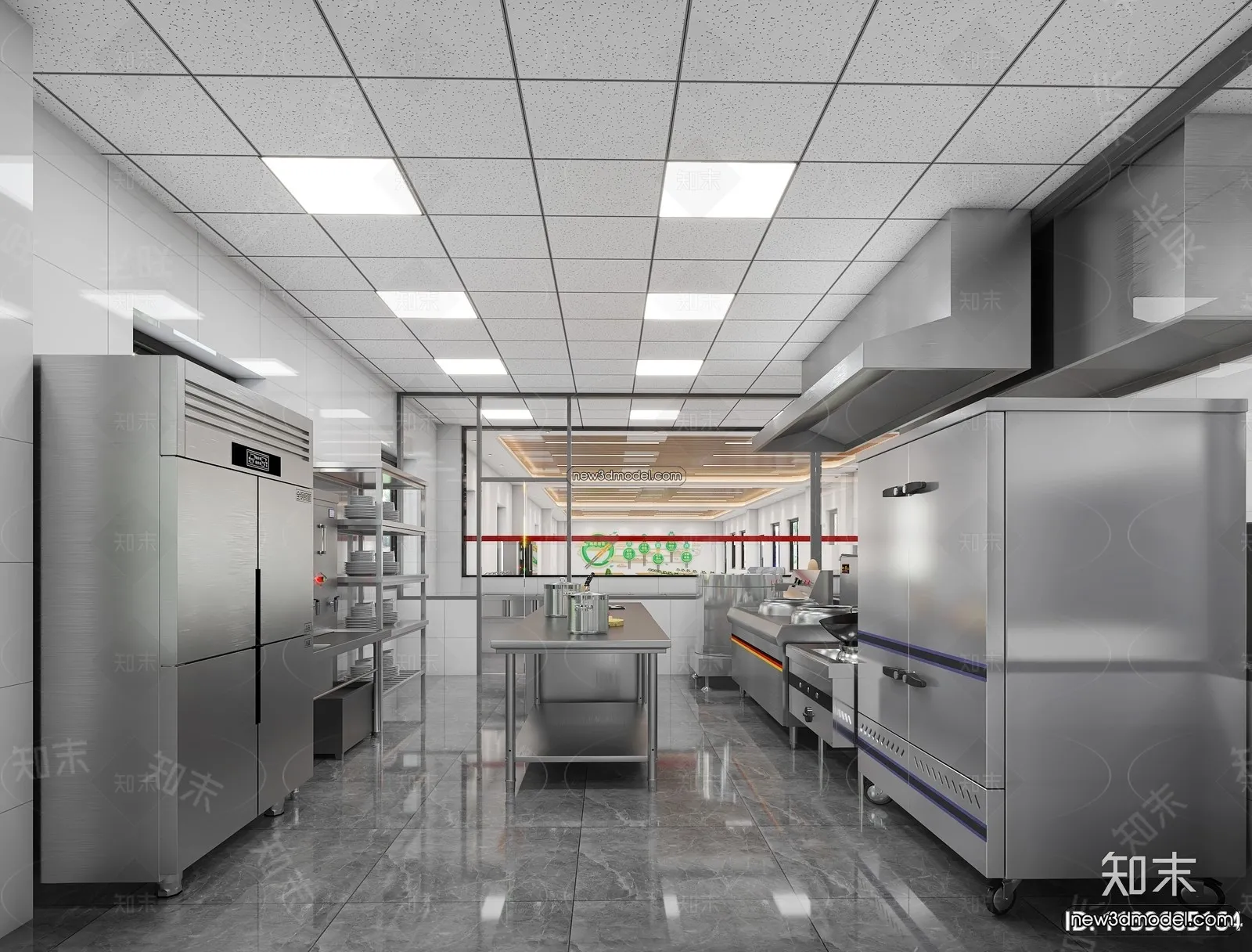 Restaurant Kitchen 3D Models – 3D Scene – 068 – VRAY