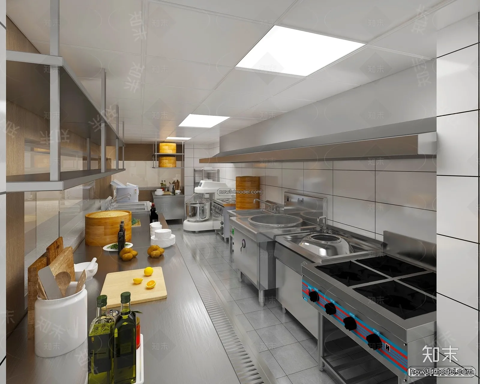 Restaurant Kitchen 3D Models – 3D Scene – 071 – VRAY