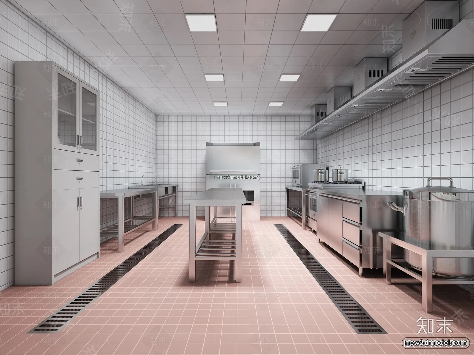 Restaurant Kitchen 3D Models – 3D Scene – 073 – VRAY