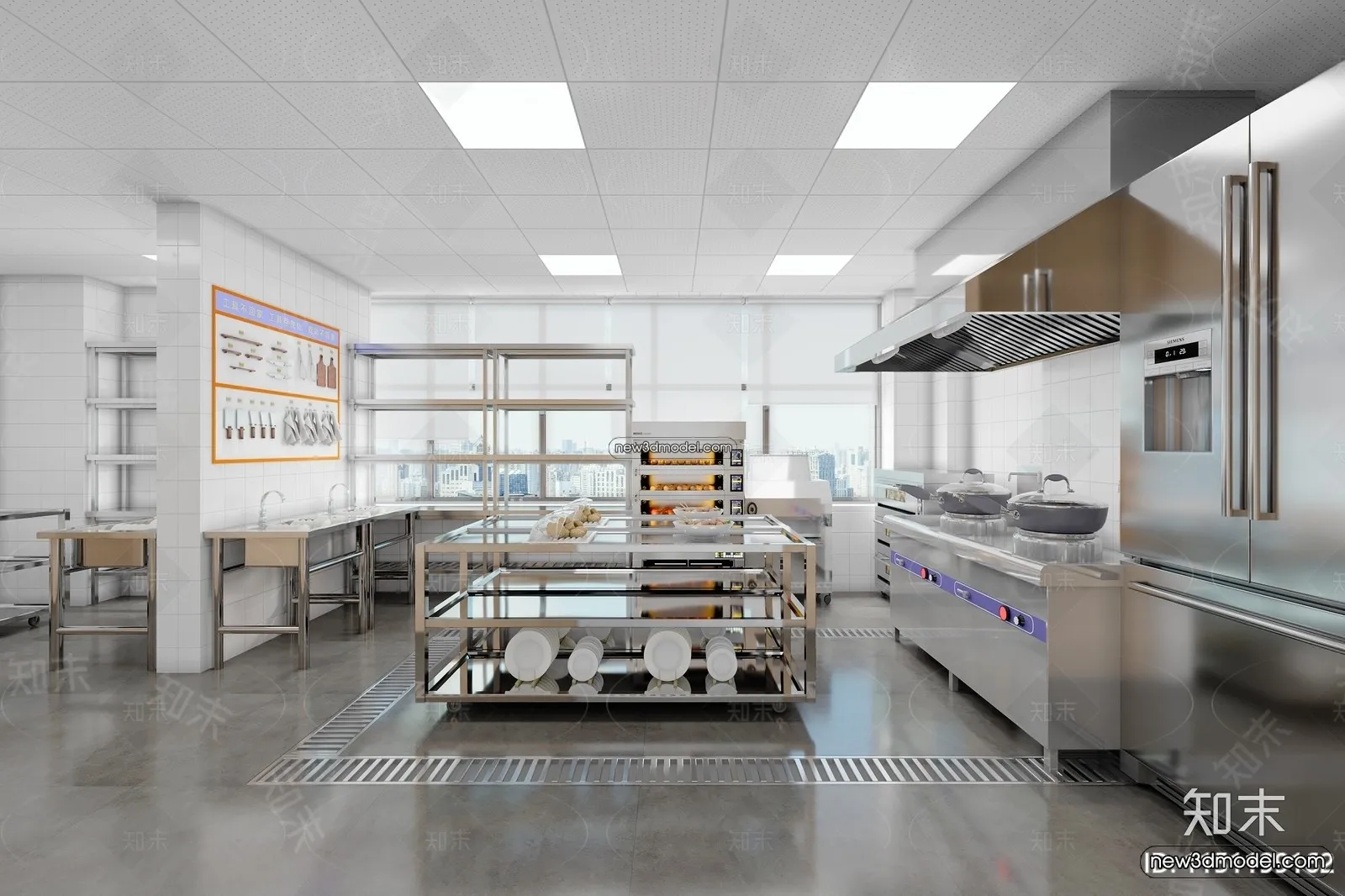 Restaurant Kitchen 3D Models – 3D Scene – 078 – CORONA