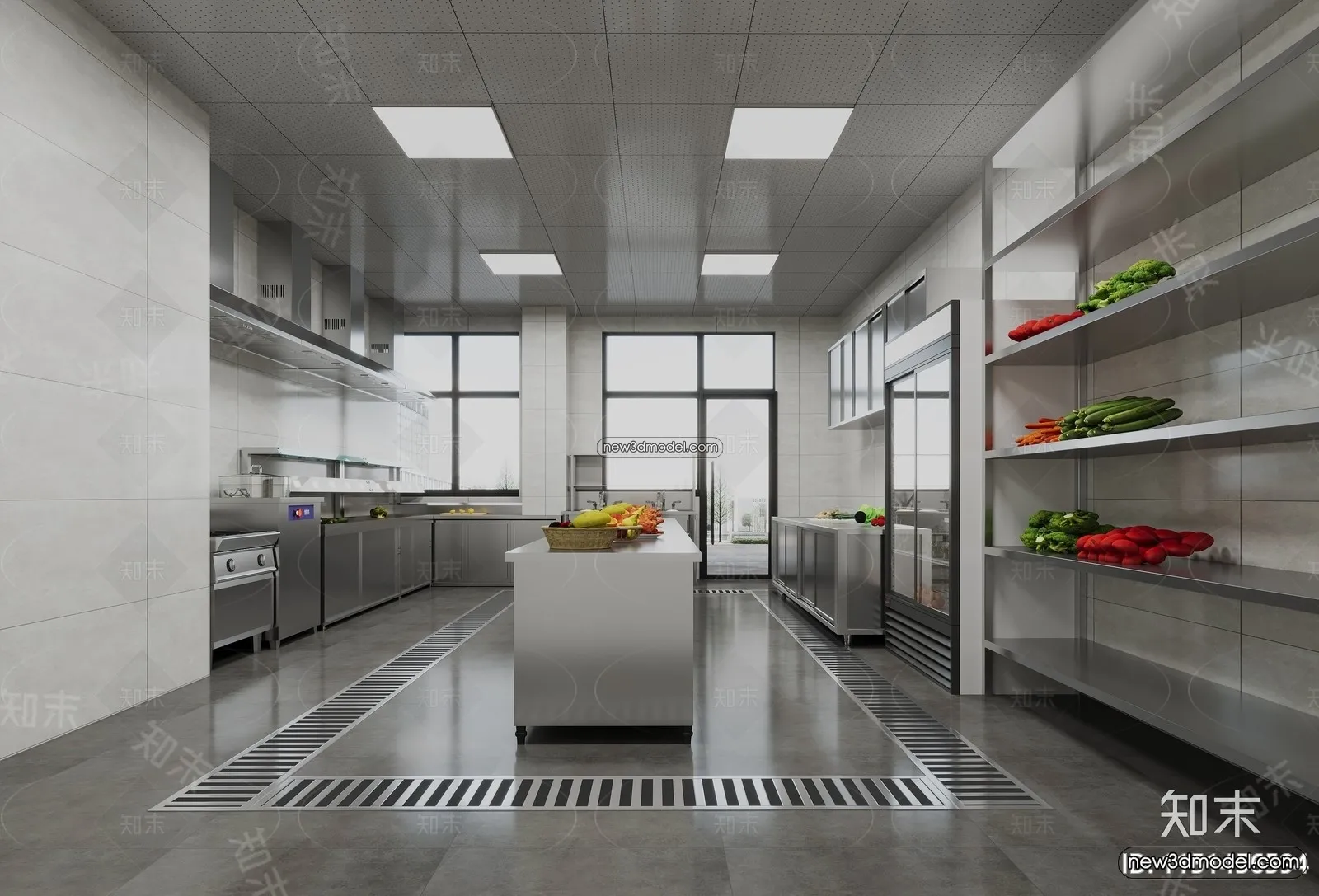 Restaurant Kitchen 3D Models – 3D Scene – 079 – CORONA