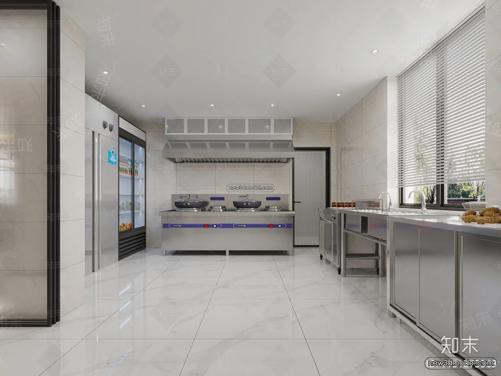 Restaurant Kitchen 3D Models – 3D Scene – 080 – CORONA