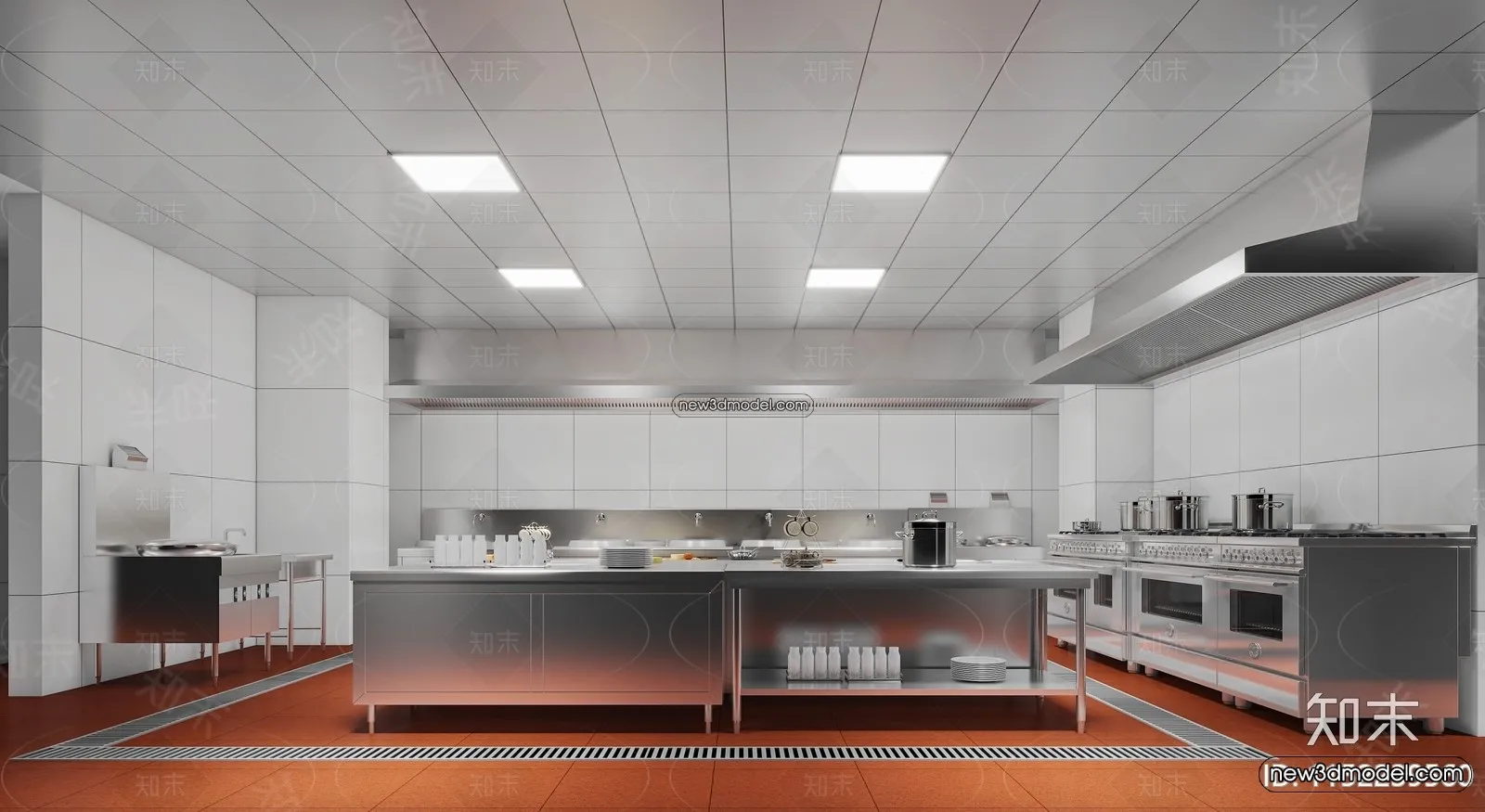 Restaurant Kitchen 3D Models – 3D Scene – 081 – VRAY