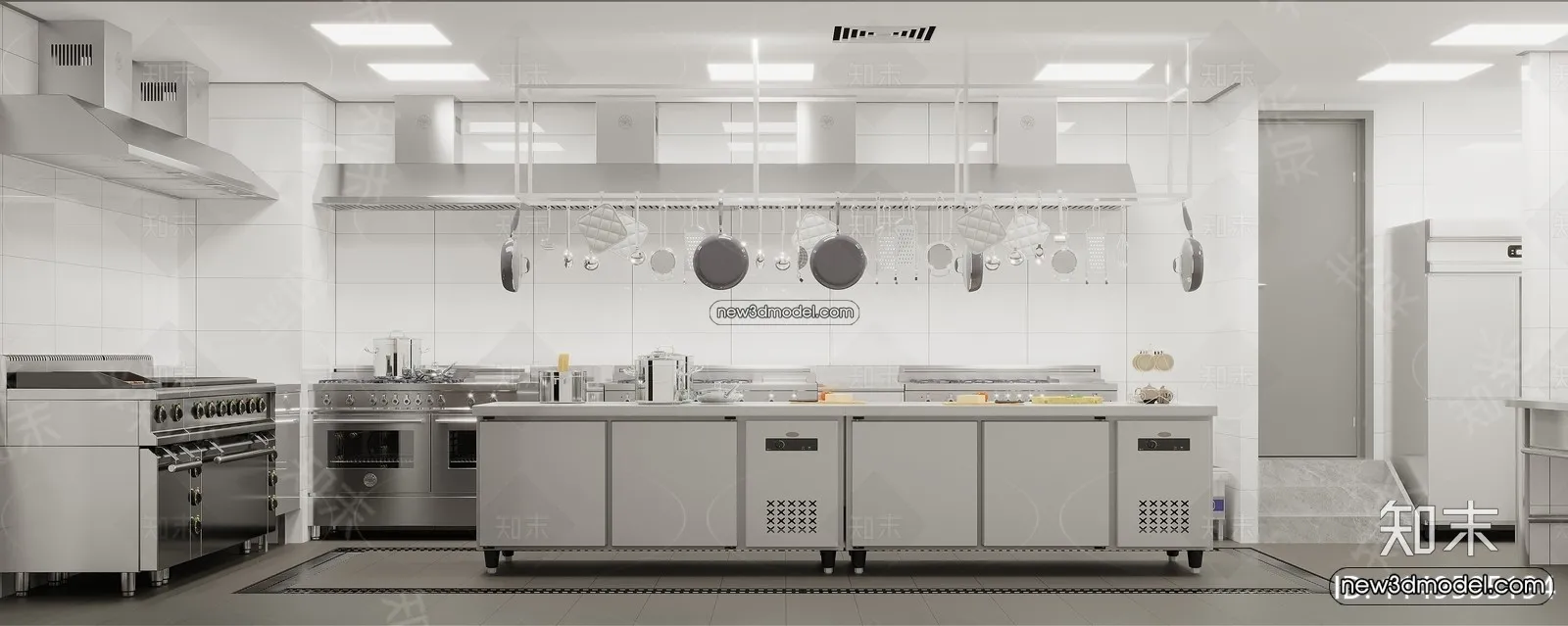 Restaurant Kitchen 3D Models – 3D Scene – 082 – CORONA