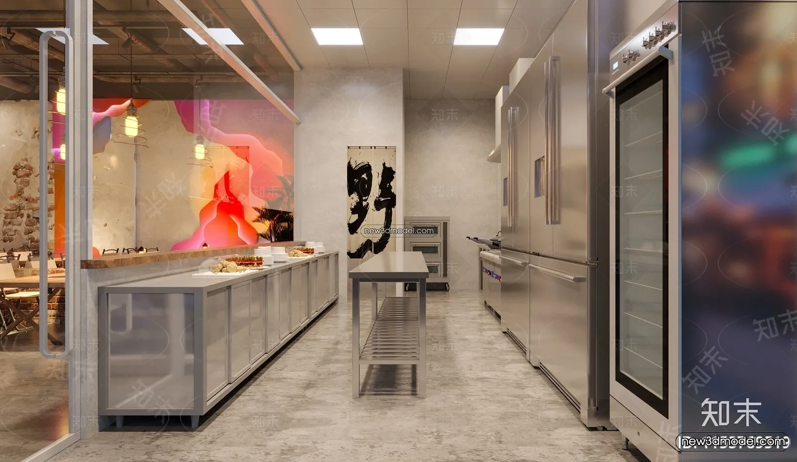 Restaurant Kitchen 3D Models – 3D Scene – 084 – CORONA